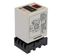 Pongnas Relais temporisé Numérique Double Mode AH3-DM avec Affichage LED pour Contrôle de Synchronisation 0,01 S-99 H (AC/DC 24V)