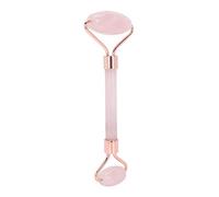Pongnas Rouleau de Jade pour le Visage, Masseur Facial Double Embout avec Design Ergonomique en Arc de Cercle pour le Visage, les Bras, le Dos et la Taille, Favorise la Circulatio (or rose)