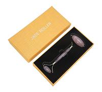 Pongnas Rouleau de Jade pour le Visage, Masseur Facial Double Embout avec Design Ergonomique en Arc de Cercle pour le Visage, les Bras, le Dos et la Taille, Favorise la Circulatio (GOLD)