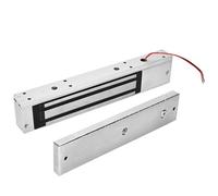 Pongnas Serrure électromagnétique à Force de Maintien DC 12 V 280 Kg, Alliage D'aluminium Haute Résistance avec Lumière LED, pour Porte Coupe-feu en Bois, Métal et Verre
