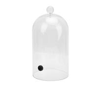 Pongnas Smoking Cloche Dome Cocktail Smoker Dome Transparent Acrylique Dôme Couverture avec Port en Caoutchouc pour Boissons Alimentaires Dispus Vitrine DÉCOR HOME (33 cm)