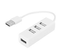 Pongnas Station d'accueil Répartiteur de Hub USB à 4 Ports pour Une Transmission Rapide des Données - Conception Blanche Portable pour Une connectivité Facile