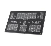 Pongnas Tableau de Bord électrique Portatif Numérique LED pour Le Gymnase de Volley-Ball de Basket-Ball (Prise UE)