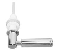 Pongnas Trousse de Remplacement de Poignée de Toilette Levier de Toilette de Rechange Poignée de Chasse en Alliage de Zinc ABS Montage Avant Universal Fit avec Chaîne Réglable