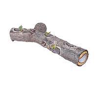 Pongnas Tunnel Interactif Pliable pour Chat avec Motif Grain de Bois, Jouet Tube Lavable pour Animaux de Compagnie pour Chats, Chatons, Lapins et Petits Chiens