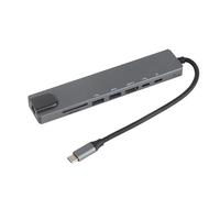 Pongnas USB C Hub Ethernet Adaptateur, Type-C Hub Card Reader RJ45 Carte Reader Type - C à Adaptateur de Quai Multi-Fonctions