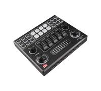 Pongnas V9 Live Carte Son Mélangeur Dispositif de Changeur de Voix Externe Professionnel avec 12 Effets en Direct 12 Musique électronique 14 Son de Préchauffage pour Réseau de