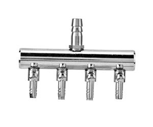 Pongnas Valve de Contrôle de Séparation d'aquarium en Acier Inoxydable de qualité Supérieure, Vanne à 4 Voies pour Une Distribution Optimisée (Tête de séparation à Quatre Trous de 8 à 4 mm)
