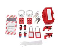 Pongnas Verrouillage du Disjoncteur, Verrouillage de Kit de Balise de Set Lockout With Safty Calanges LOTO HASPS Set Kit de Balise de du Disjoncteur électrique pour Industriel