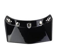 Pongnas Visière Universelle à 5 Boutons-pression pour Casque de Moto Ouvert, Coupe-vent, Visière Rabattable, Languette Robuste en Polycarbonate, Protection Légère pour Hommes et Femmes (BLACK)