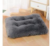 Pongpai Coussin en peluche lavable pour cage et chat et chien - Pour chatons, chiots et petits animaux de compagnie - Couverture d'hiver auto-chauffante (120 x 85 cm, gris foncé)