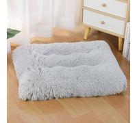 Pongpai Coussin en peluche lavable pour cage et chat et chien - Pour chatons, chiots et petits animaux de compagnie - Couverture d'hiver auto-chauffante (70 x 50 cm, gris clair)