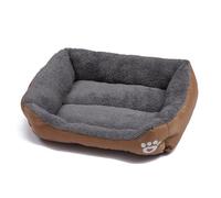 Pongpai Lit doux pour chats et chiens, tapis de couchage pour intérieur et extérieur - Auto-chauffant - Coussin apaisant (66 x 50 x 12 cm, kaki)