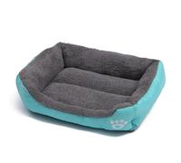 Pongpai Lit doux pour chats et chiens, tapis de couchage pour intérieur et extérieur - Auto-chauffant - Coussin apaisant (66 x 50 x 12 cm, bleu lac)