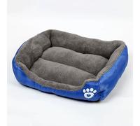 Pongpai Lit doux pour chats et chiens, tapis de couchage pour intérieur et extérieur - Auto-chauffant - Coussin apaisant (66 x 50 x 12 cm, bleu)
