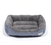 Pongpai Lit doux pour chats et chiens, tapis de couchage pour intérieur et extérieur - Auto-chauffant - Coussin apaisant (66 x 50 x 12 cm, gris)