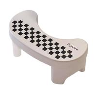 Pongpai Repose-pieds de toilette pour adultes et personnes âgées, tabouret de salle de bain accroupi à un angle confortable, antidérapant et portable (43 x 23 x 16,5 cm, blanc)