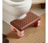 Pongpai Tabouret de toilette antidérapant pour salle de bain, 39 x 22 x 16 cm, améliore la posture, s'adapte à toutes les toilettes, tabouret rehausseur de pied pour soulager les flatulences (rose
