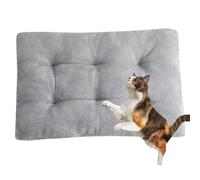 Pongpai Tapis de couchage doux pour chat - Auto-chauffant - Avec fond antidérapant - Pour intérieur et extérieur - Taille XXL - 110 x 75 x 12 cm, gris clair