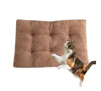 Pongpai Tapis de couchage doux pour chat - Auto-chauffant - Avec fond antidérapant - Pour intérieur et extérieur - Taille XXL - 110 x 75 x 12 cm, kaki