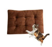 Pongpai Tapis de couchage doux pour chat - Auto-chauffant - Pour chiens, chats et chatons - Tapis apaisant avec fond antidérapant - Coussin d'intérieur et d'extérieur (XXL - 110 x 75 x 12 cm, marron)