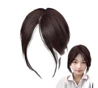 Ponie Du Milieu - Pony Au Milieu | Franges Latérales, Cheveux D'art, Faux Poney, Topper | Wig Respirant Et Naturel Pour Les Femmes Pour Les Banquets Sociaux, Les Déplacements Quotidiens, Re