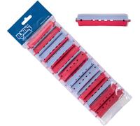 Ponik's Lot De 12 Bigoudis Permanents Pour Permanentes - 6 Mm - Petits Bigoudis Avec Languettes En Caoutchouc Rondes - Turquoise Et Blanc