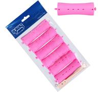 Ponik's Lot De 12 Bigoudis Permanents Pour Permanentes - 6 Mm - Petits Bigoudis Avec Languettes En Caoutchouc Rondes - Turquoise Et Blanc