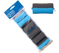 PONIK'S PROFESSIONAL Lot de 6 bigoudis pour permanente - Bigoudis pour permanente - 40 mm - Petits bigoudis avec languettes en caoutchouc rondes - Bleu et noir