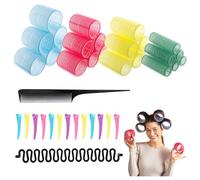 PONIK'S PROFESSIONAL Lot de 38 bigoudis (20/32/44/56 mm), avec clips, pour cheveux courts et longs - Pour cheveux courts et longs - 20/32/44/56 mm