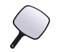 PONIK'S PROFESSIONAL - Miroir de coiffeur professionnel portable noir avec poignée, 24 cm x 33 cm, rectangulaire