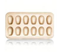 PONIXA Plaque à Madeleine 12 Alvéoles Moule à Madeleineen Forme de Coquillage Anti-adhésif (Doré)