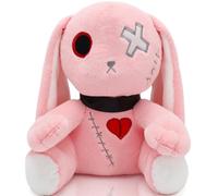 Ponjauk 25 cm/30 cm - Peluche gothique lapin - Peluche - Lapin d'horreur - Pâques - Halloween - Lapin effrayant - Jouet en peluche - Jouet de lapin fou