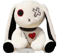 Ponjauk 25 cm/30 cm - Peluche gothique lapin - Peluche - Lapin d'horreur - Pâques - Halloween - Lapin effrayant - Jouet en peluche - Jouet de lapin fou