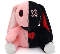 Ponjauk 25 cm/30 cm - Peluche gothique lapin - Peluche - Lapin d'horreur - Pâques - Halloween - Lapin effrayant - Jouet en peluche - Jouet de lapin fou