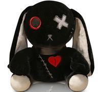 Ponjauk 25 cm/30 cm - Peluche gothique lapin - Peluche - Lapin d'horreur - Pâques - Halloween - Lapin effrayant - Jouet en peluche - Jouet de lapin fou