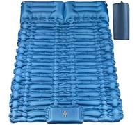 ponoseu Matelas Gonflable 2 Places Autogonflant - Matelas Camping Léger et Compact, avec Pompe à Pied et Oreiller Intégré, Imperméable, Parfait pour Randonnée, Trekking, Voyage et Plage (Twin)