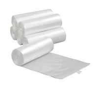 Ponpong 15 Litre Transparent Sacs Poubelle Sac Poubelle Haute Sachet Poubelle Sac à Poubelle, Rectangulaire, 6 Rouleaux, Lot de 150