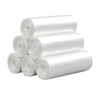Ponpong Plastique 20 Litre Sacs Poubelle Sachet Poubelle Sac de Poubelle, Transparent, 150 Compte
