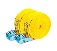 PONSA Sangle d’arrimage à Boucle 4 m x 35 mm - Polypropylène Haute ténacité - Résistance 1000 kg (en Anneau) - pour Voiture, Moto, vélo, Kayak, Camping - Conforme en 12195-2. Lot 2u.