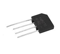Pont à diode Culnflun KBP210 REXTEUR 2A 1000V RECTIFIR FLAT HIGH POWER Pont pour convertir CA en CC pour les appareils électroménagers et les circuits industriels 1PC 5PCS 10PCS (10 vendu)