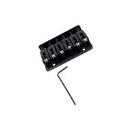 Pont À Roulement À Billes Fixe À 6 Cordes 65mm Cordier Pour Guitare Électrique Plaque Arrière À Charge Supérieure Chevalet De Guitare(Bk)