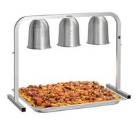 Pont thermique 820 W - GN 2/1 - 3 radiants - inox Gris