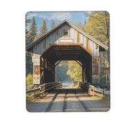 Pont Couvert D'Albany Mousepad Petit Mouse Pad Bords Cousus Tapis De Souris Gaming pour Travail Ordinateur Bureau 25X30Cm