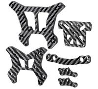 Pont d'amortisseurs RC en carbone avant et arrière | Lot de 6 plaques de direction supérieures en carbone et ponts amortisseurs avant et arrière pour Arrma Typhon BLX 6s