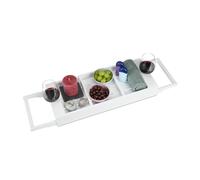 Pont de baignoire extensible 3 compartiments léger tablette de bain en bambou