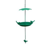 Pont de bain d'oiseaux monté | Bain d'oiseaux de jardin extérieur | Bain d’oiseau bleu | Utilisation durable et installation facile, idéal pour attirer et dorloter les oiseaux sauvages dans votre jard