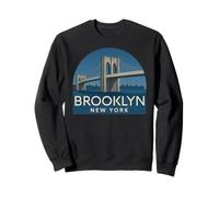 Pont de Brooklyn, Panorama rétro de New York, Ville Vintage, NYC, NY Sweatshirt