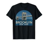 Pont de Brooklyn, Panorama rétro de New York, Ville Vintage, NYC, NY T-Shirt