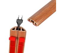 Pont de câbles - 3 m x 30 mm - Flexible - Petit passe-câbles autocollant - En PVC flexible - Pour bureaux, appartements, entrepôts, entrepôts - Cavité marron - 10 mm